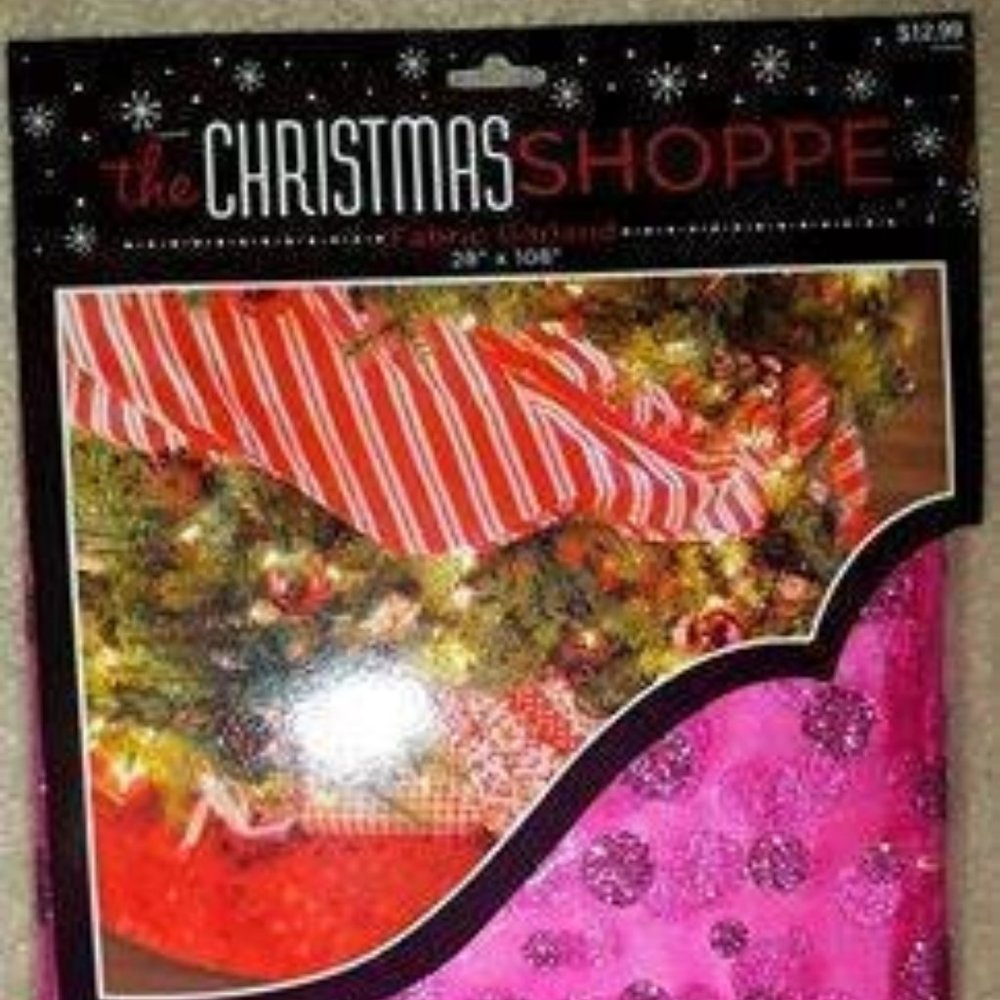 NEW! FABRIC PINK GLITTER DOT GARLAND ( QTY. 3 PACKAGES)